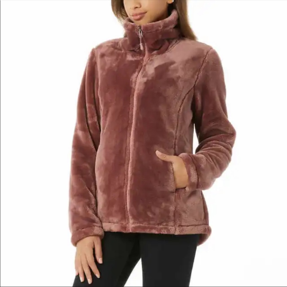 32 DEGREES HEAT Women’s Full Zip Plush Jacket/Sweater with pockets, Size Small